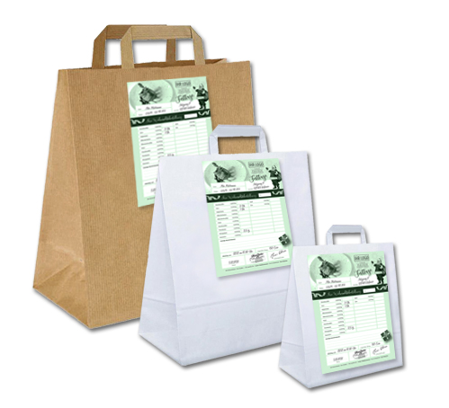 Fleischer- und Metzger-Tten mit Bestellzettel fr Weihnachtsbestellungen